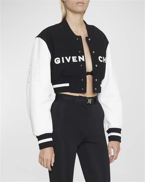 givenchy paris varsity jacket|aka cropped varsity jacket.